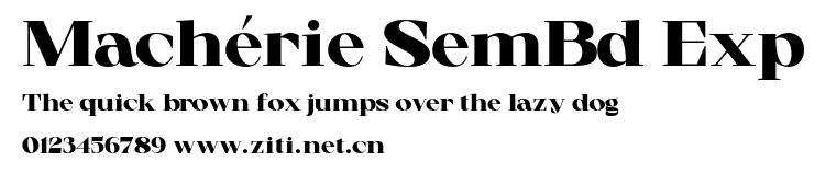 Machérie SemBd Exp.otf字體轉換器圖片