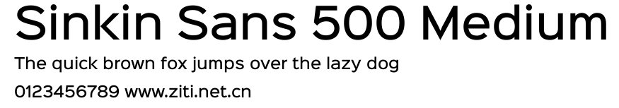 Sinkin Sans 500 Medium.ttf字體轉換器圖片