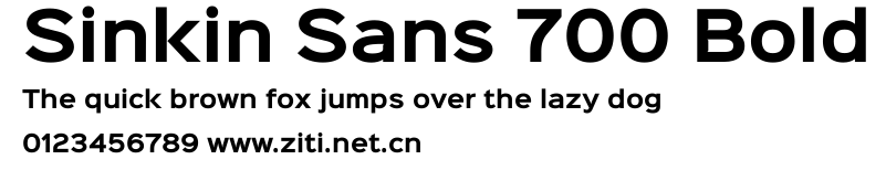 Sinkin Sans 700 Bold.ttf字體轉換器圖片