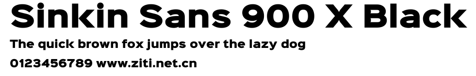 Sinkin Sans 900 X Black.ttf字體轉換器圖片