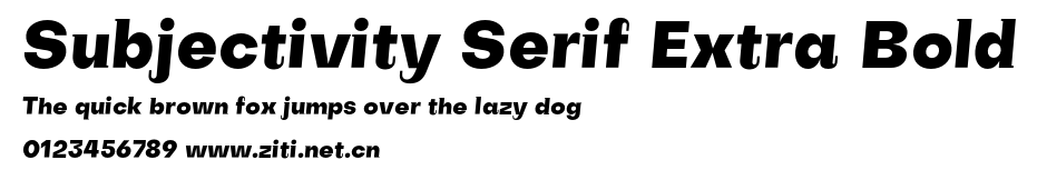 Subjectivity Serif Extra Bold.otf字體轉換器圖片