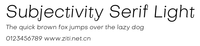 Subjectivity Serif Light.otf字體轉換器圖片