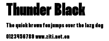 Thunder Black.ttf字體轉換器圖片