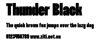 Thunder Black.otf字體轉換器圖片