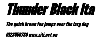 Thunder Black Ita.otf字體轉換器圖片