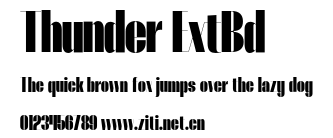 Thunder ExtBd.otf字體轉換器圖片