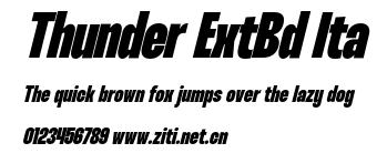 Thunder ExtBd Ita.otf字體轉換器圖片