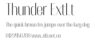 Thunder ExtLt.otf字體轉換器圖片