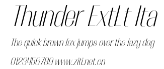Thunder ExtLt Ita.otf字體轉換器圖片