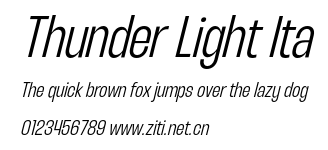 Thunder Light Ita.otf字體轉換器圖片