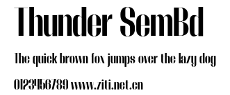 Thunder SemBd.otf字體轉換器圖片