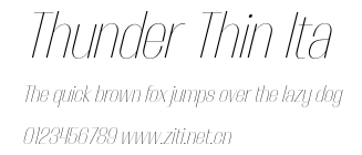 Thunder Thin Ita.otf字體轉換器圖片