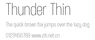 Thunder Thin.otf字體轉換器圖片