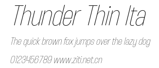 Thunder Thin Ita.otf字體轉換器圖片
