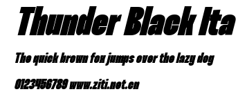 Thunder Black Ita.ttf字體轉換器圖片