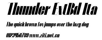 Thunder ExtBd Ita.ttf字體轉換器圖片