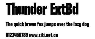 Thunder ExtBd.ttf字體轉換器圖片