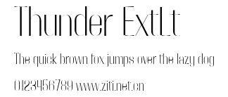 Thunder ExtLt.ttf字體轉換器圖片