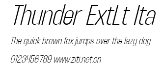 Thunder ExtLt Ita.ttf字體轉換器圖片