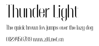 Thunder Light.ttf字體轉換器圖片