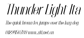 Thunder Light Ita.ttf字體轉換器圖片