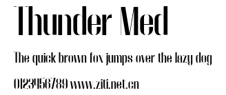 Thunder Med.ttf字體轉換器圖片