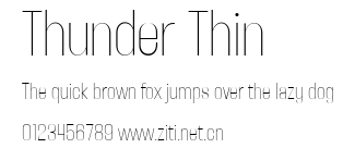 Thunder Thin.ttf字體轉換器圖片
