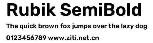 Rubik SemiBold.ttf字體轉換器圖片