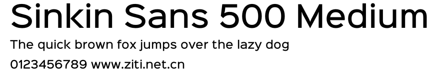 Sinkin Sans 500 Medium.otf字體轉換器圖片