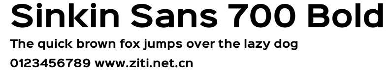 Sinkin Sans 700 Bold.otf字體轉換器圖片