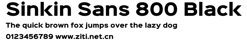 Sinkin Sans 800 Black.otf字體轉換器圖片
