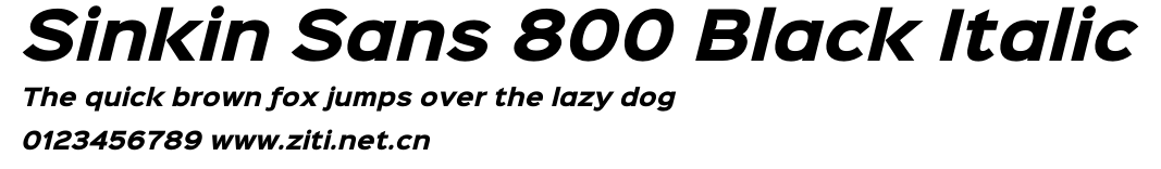 Sinkin Sans 800 Black Italic.otf字體轉換器圖片
