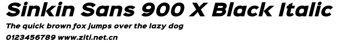 Sinkin Sans 900 X Black Italic.otf