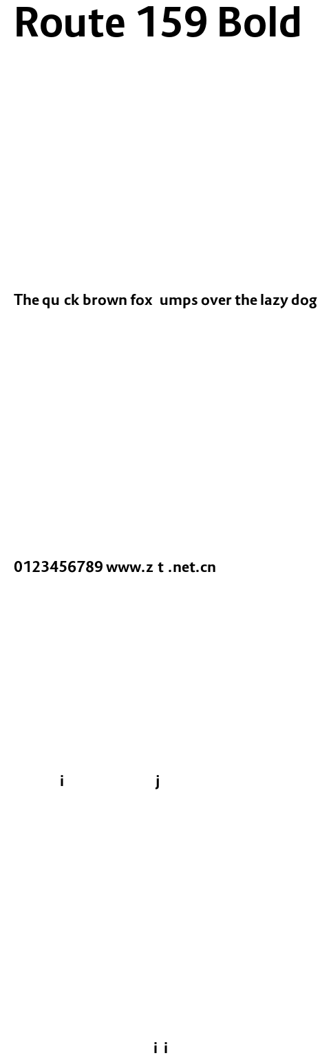 Route 159 Bold.otf字體轉換器圖片