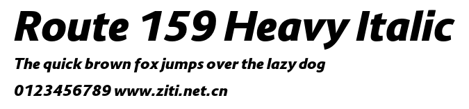 Route 159 Heavy Italic.otf