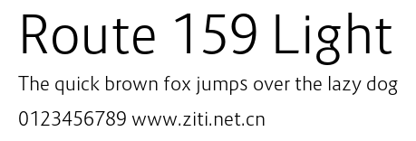 Route 159 Light.otf字體轉換器圖片