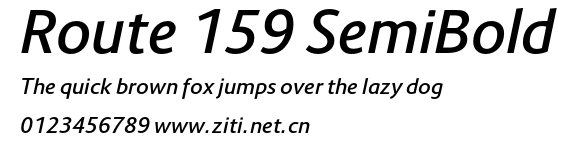 Route 159 SemiBold.otf字體轉換器圖片
