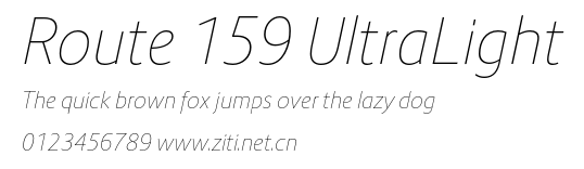 Route 159 UltraLight.otf