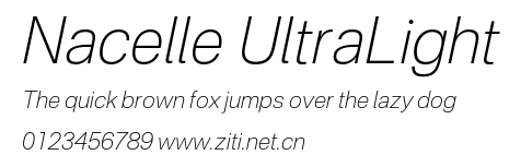 Nacelle UltraLight.otf字體轉換器圖片