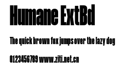 Humane ExtBd.ttf字體轉換器圖片