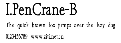 I.PenCrane-B.ttf字體轉換器圖片