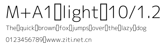 M+A1 light 10/1.2.otf字體轉換器圖片