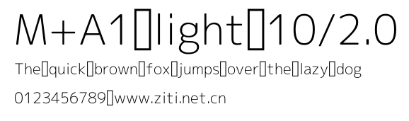 M+A1 light 10/2.0.otf字體轉換器圖片