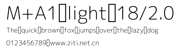 M+A1 light 18/2.0.otf字體轉換器圖片