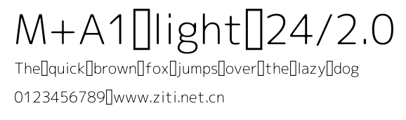 M+A1 light 24/2.0.otf字體轉換器圖片