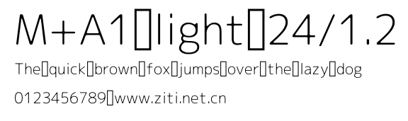 M+A1 light 24/1.2.otf字體轉換器圖片