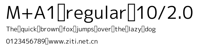 M+A1 regular 10/2.0.otf字體轉換器圖片