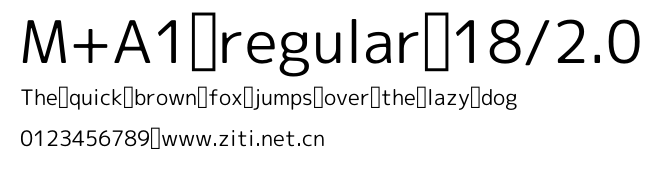 M+A1 regular 18/2.0.otf字體轉換器圖片