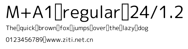 M+A1 regular 24/1.2.otf字體轉換器圖片
