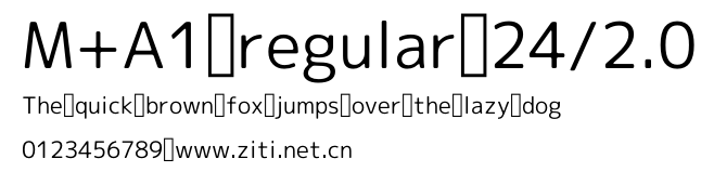 M+A1 regular 24/2.0.otf